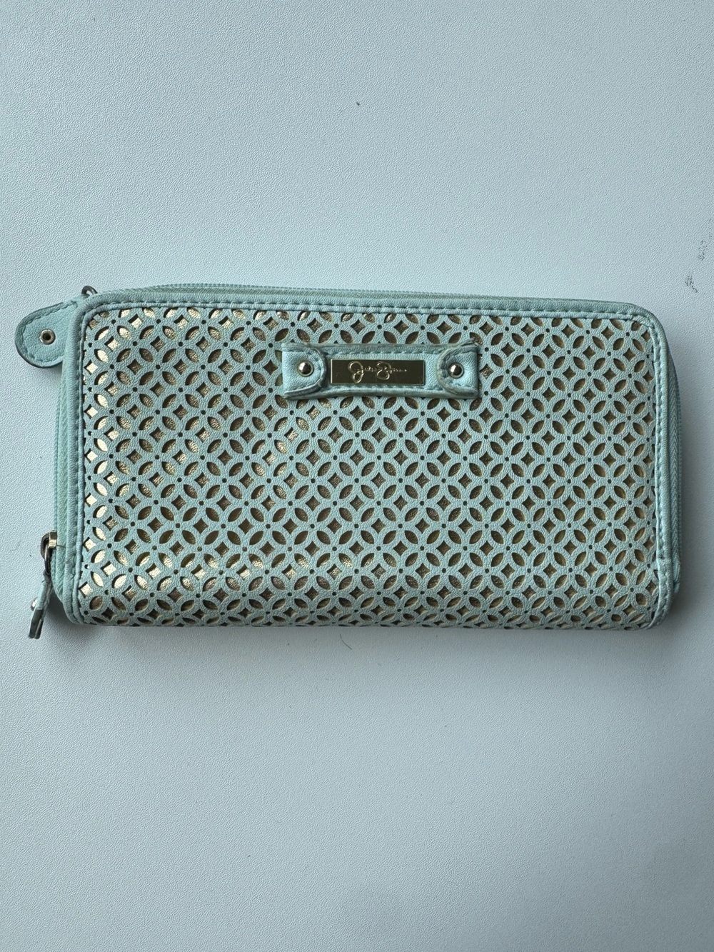 Jessica Simpson Mint Green Zip Around Wallet